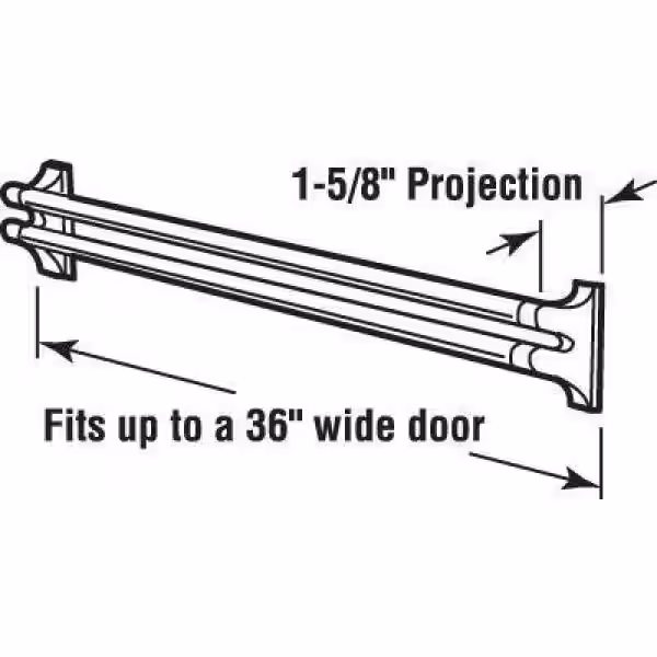 Prime-Line Aluminum Swinging Screen Door Push Bar