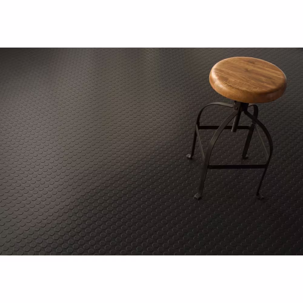 G-Floor Shed Flooring Slate Grey Coin Commercial Vinyl Sheet Flooring (8 ft. W x 12 ft. L)
