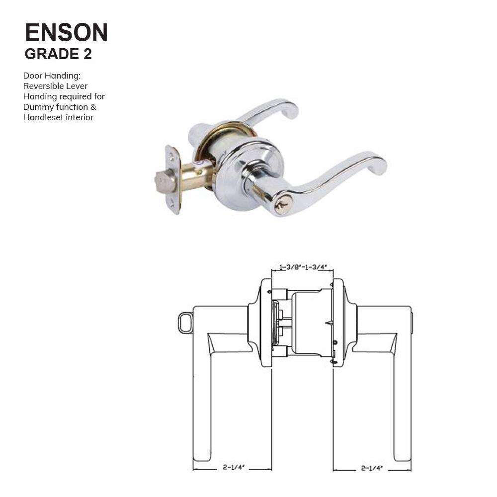 None Grade 2 Enson Passage (Hall/Closet) Lever Tuscany Bronze