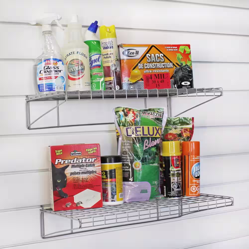 Proslat Slatwall 24 in. Metal Shelf (2-Pack)
