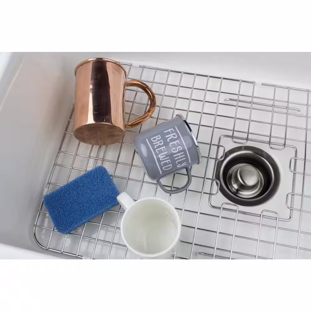 SINKOLOGY SinkSense Venturi 19.5 in. x 14 in. Stainless Steel Kitchen Sink Bottom Grid in Stainless Steel