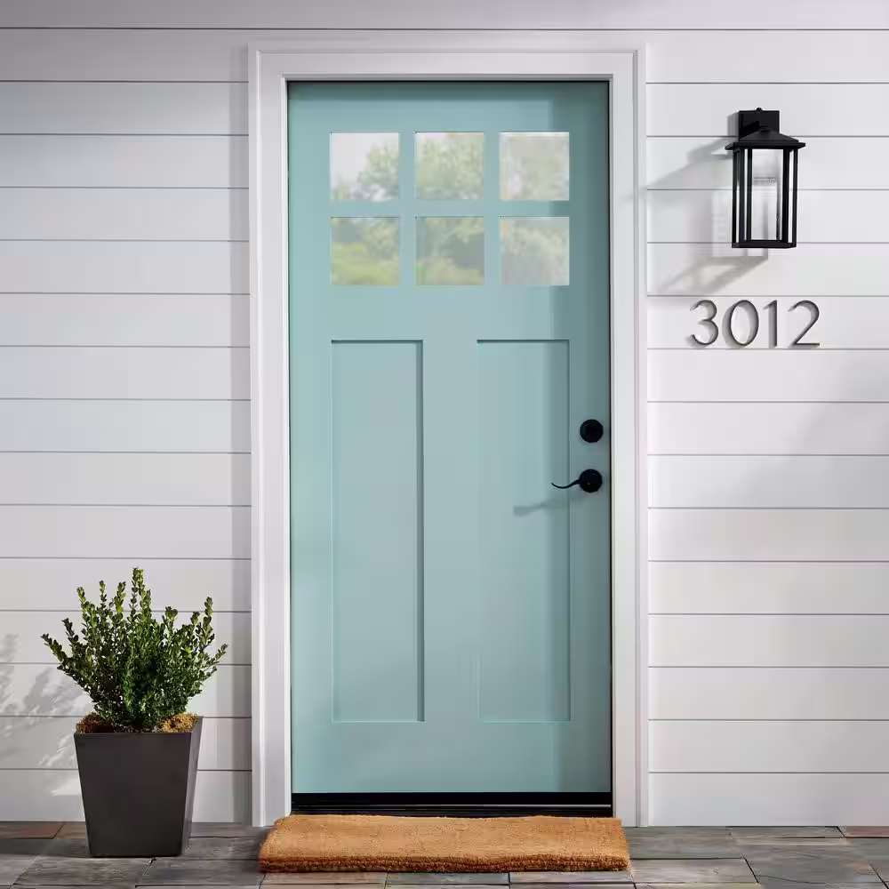 Everbilt 5 in. Satin Nickel Floating or Flush Plated House Number 8