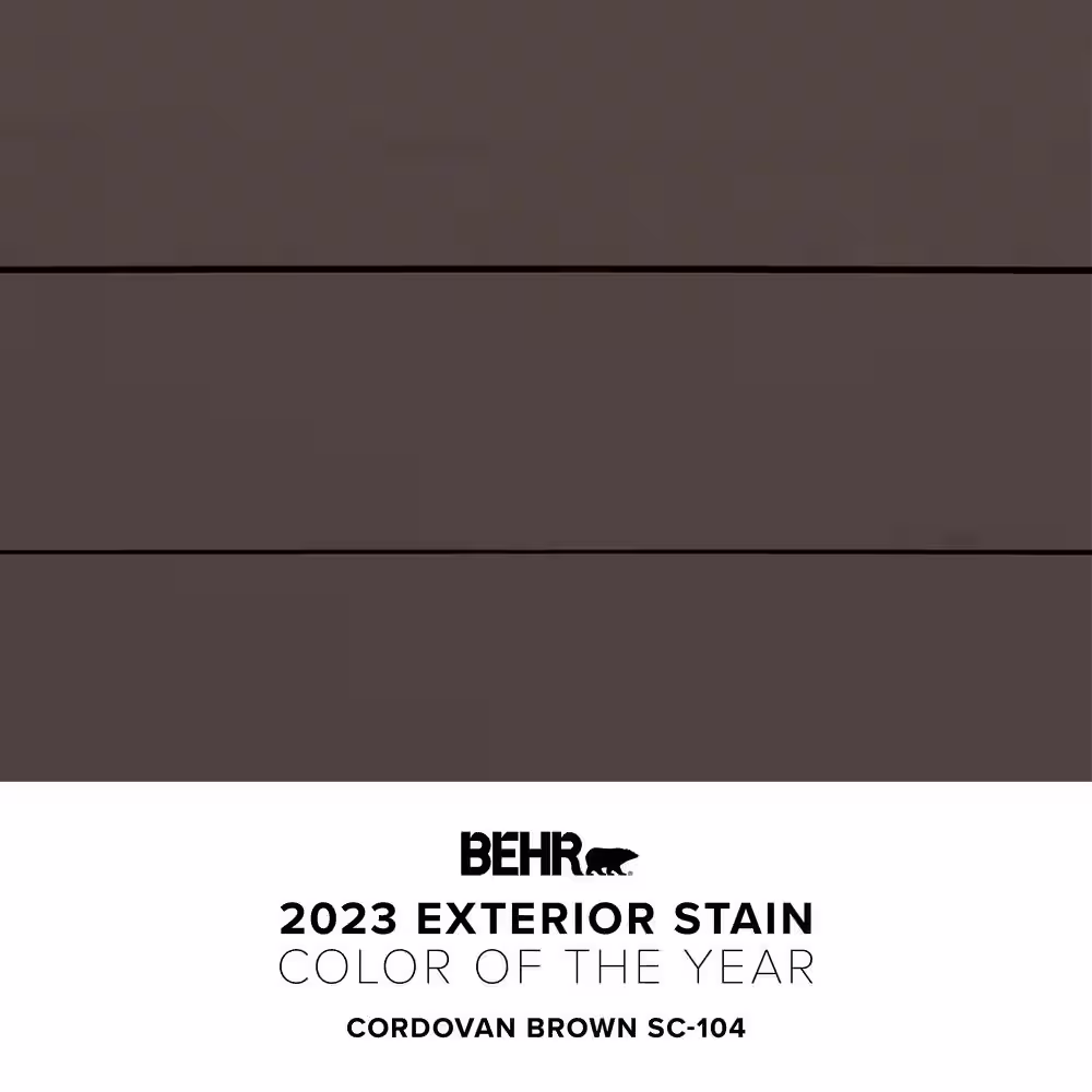 BEHR 5 gal. #SC-104 Cordovan Brown Solid Color House and Fence Exterior Wood Stain