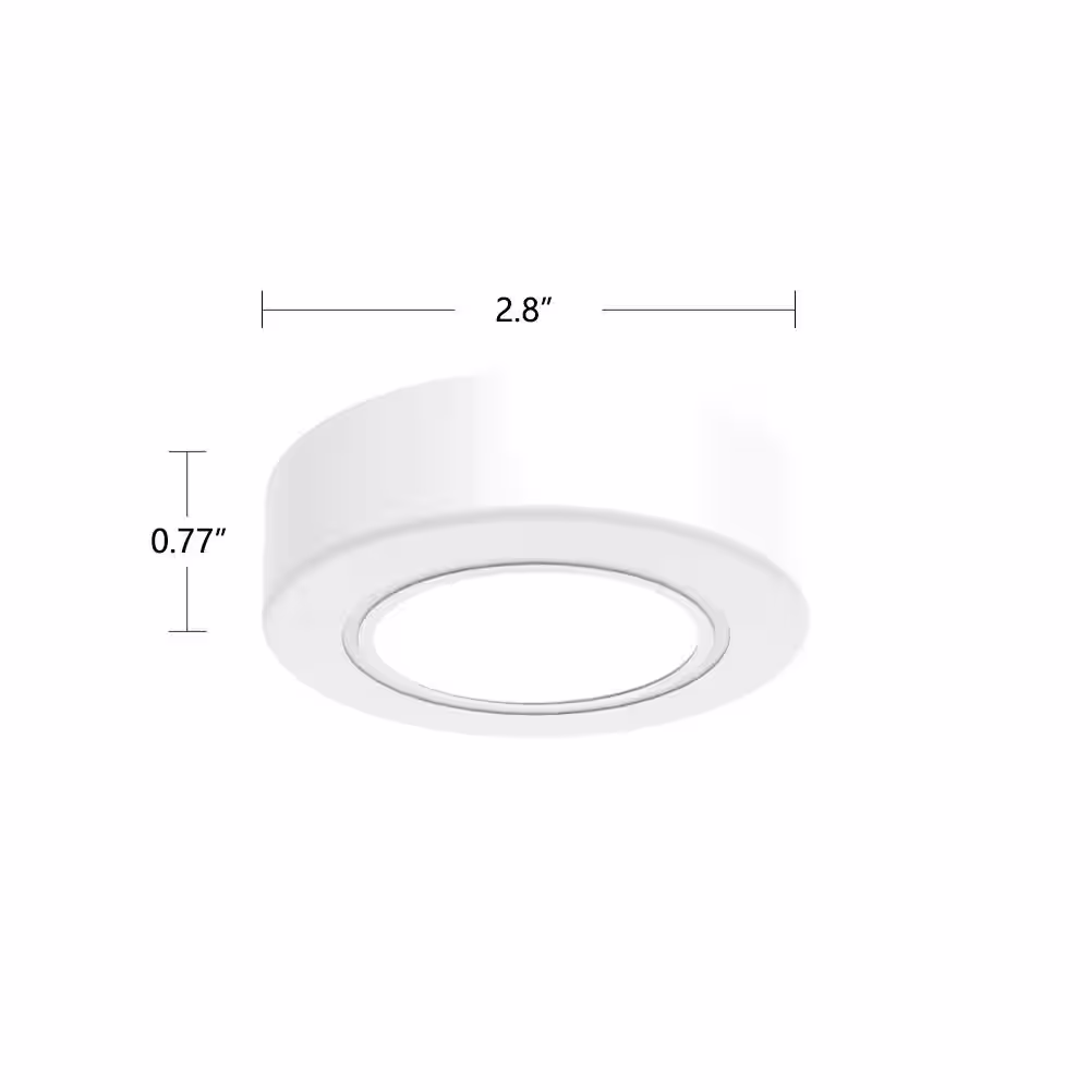 None 5-Light Plug-In LED White Puck Light Kit