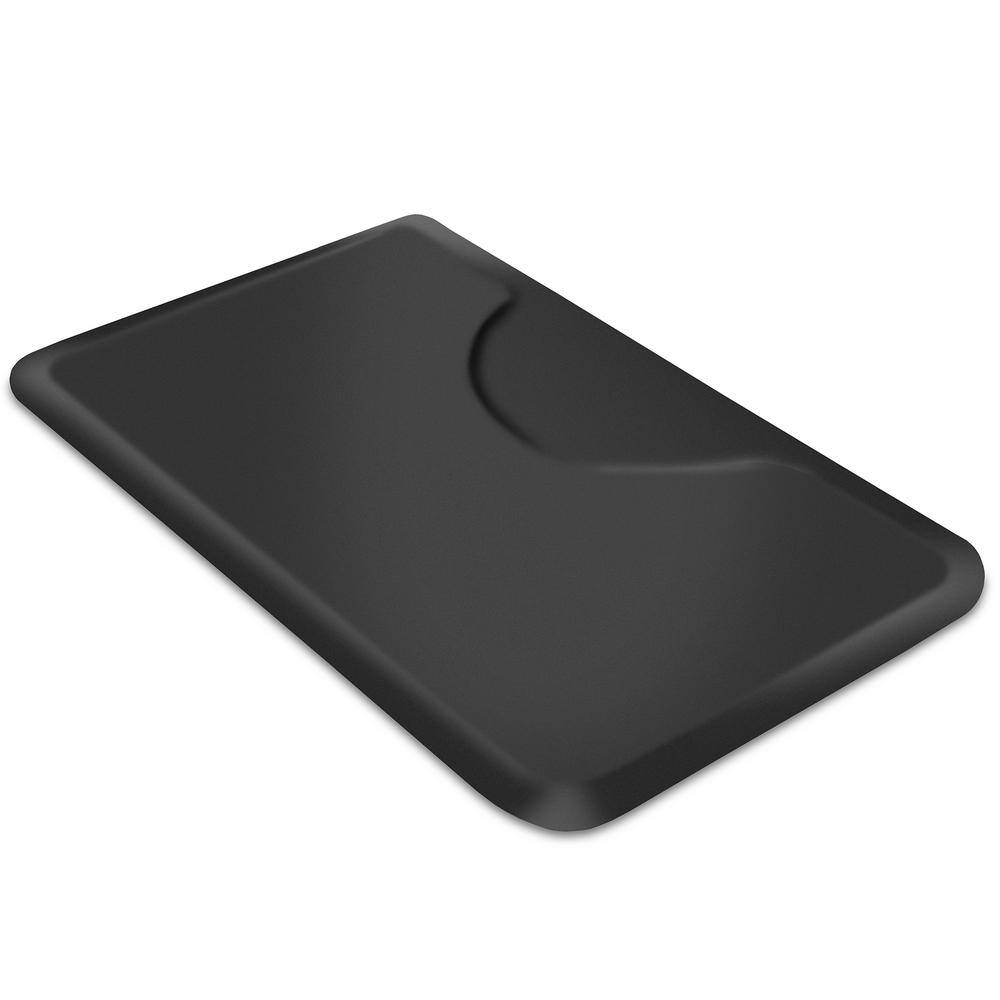 Saloniture Black 36 in. x 60 in. x 7/8 in. Rectangular Anti-Fatigue Mat