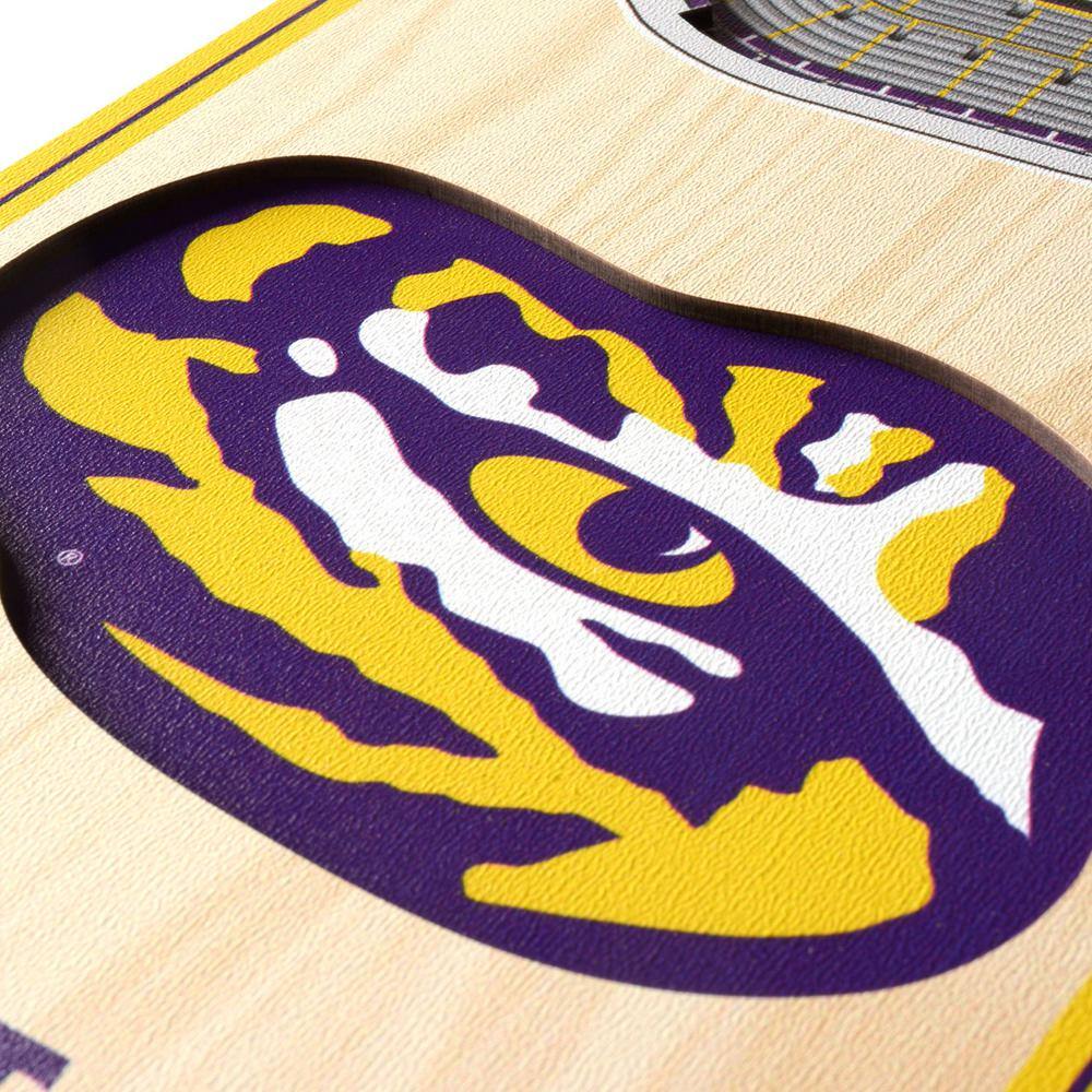 YouTheFan NCAA LSU Tigers 6 in. x 19 in. 3D Stadium Banner-Tiger Stadium