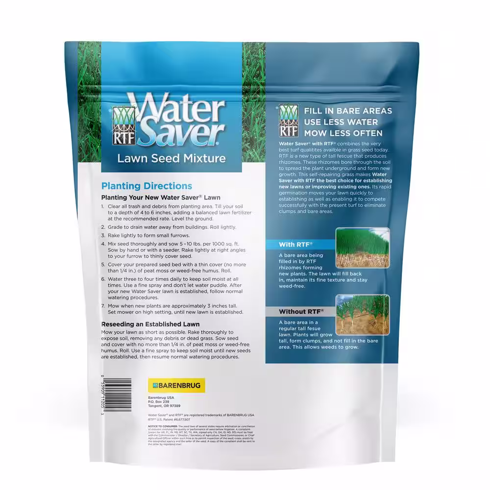 Water Saver 25 lb. Tall Fescue with RTF Grass Seed Blend
