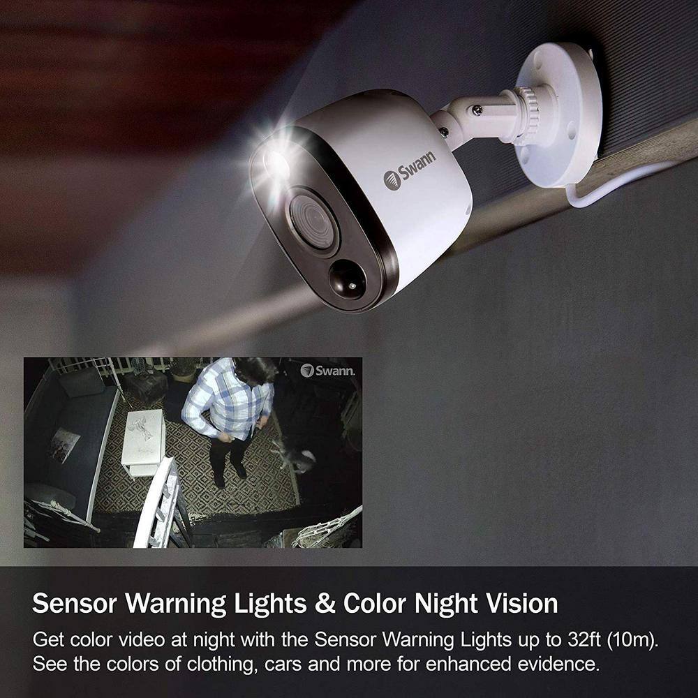 Swann 1080p DVR4580 Sensor Warning Light Bullet Add-On Security Camera