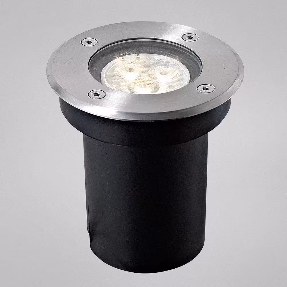 Eurofase 3-Watt Black Stainless Steel Outdoor Integrated LED Landscape Well Light