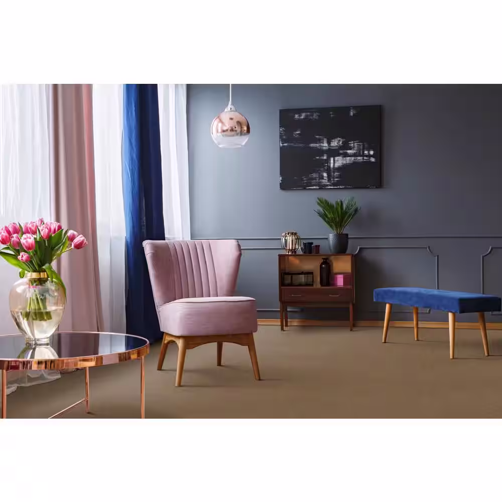 Home Decorators Collection Adalida - Neutrino - Beige 40 oz. SD Polyester Pattern Installed Carpet