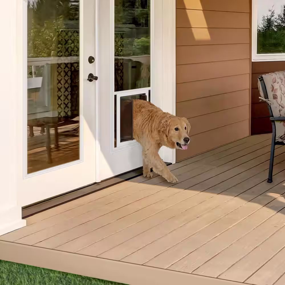 None Plexidor Dog Door 24 in.x66 in. Clear Glass Insert for 32 in. x 80 in., 34 in. x 80 in. and 36 in. x 80 in. French Doors