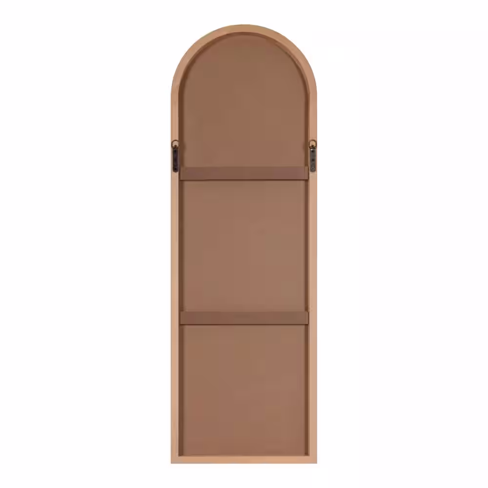 Kate and Laurel Nordlund 48 in. x 16 in. Classic Arch Framed Natural Wall Accent Mirror