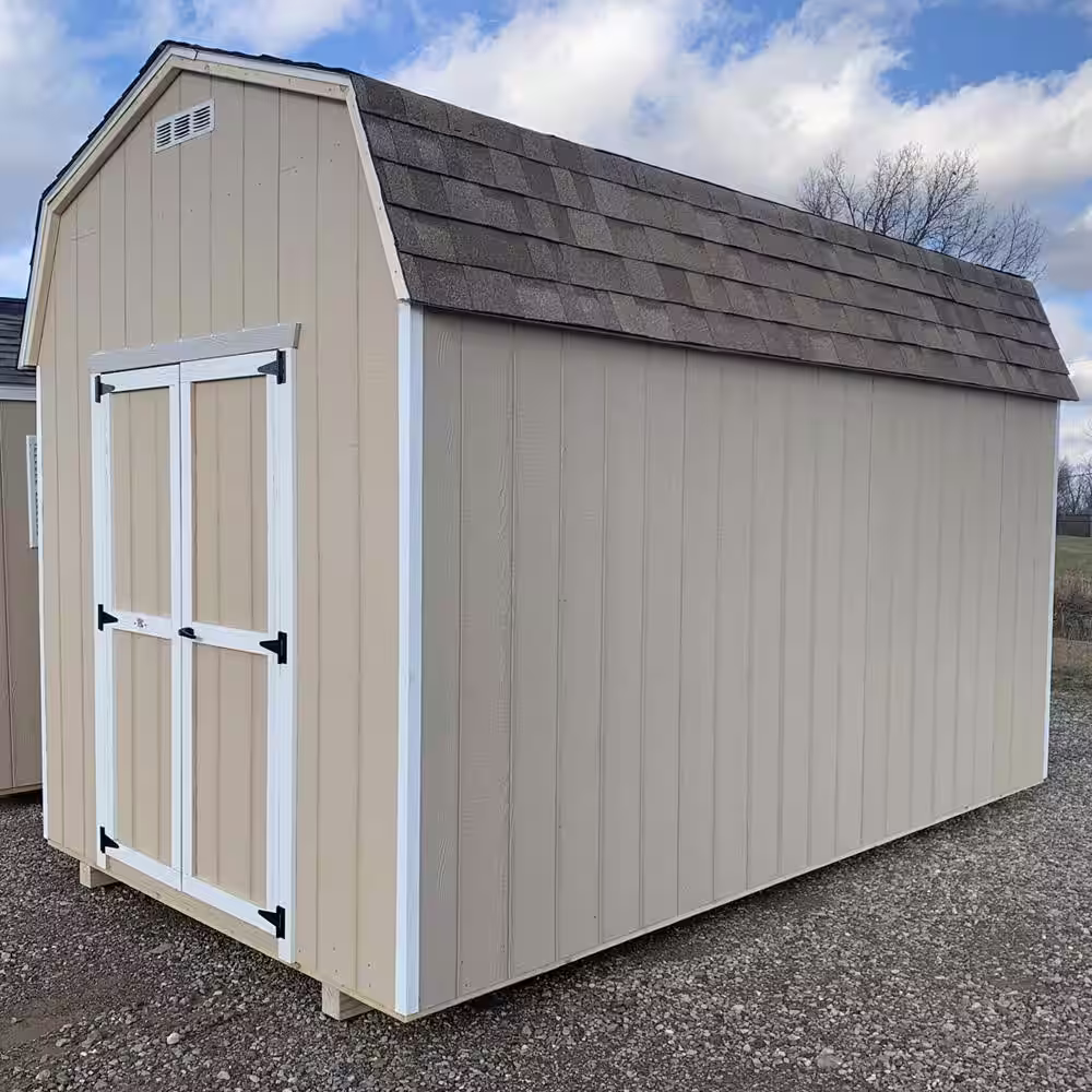 LITTLE COTTAGE CO. Value Gambrel 10 ft. x 10 ft. Wood Storage Building Precut Kit with 6 ft. Sidewalls