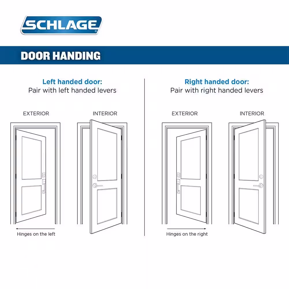 Schlage Accent Aged Bronze Left Handed Dummy Door handle