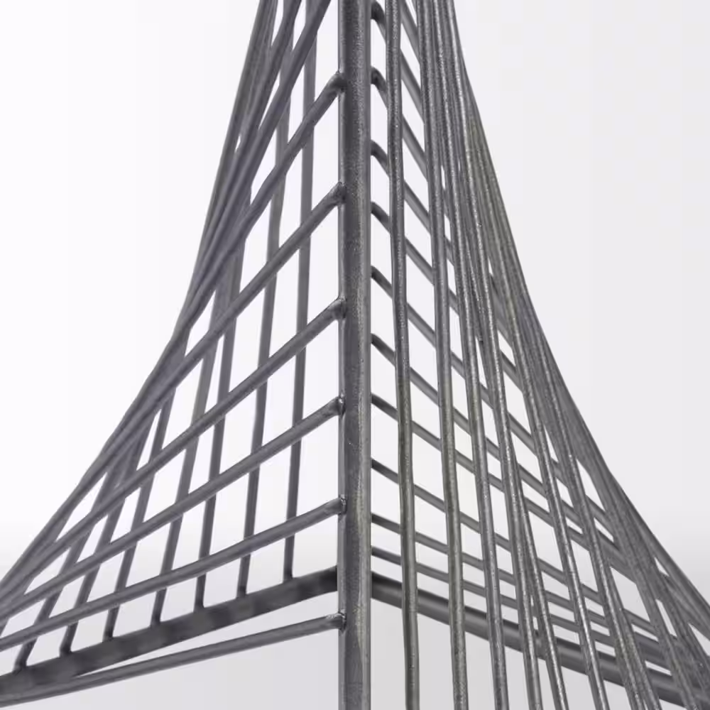 Mercana Risley Gray Metal Pyramid Decorative Object