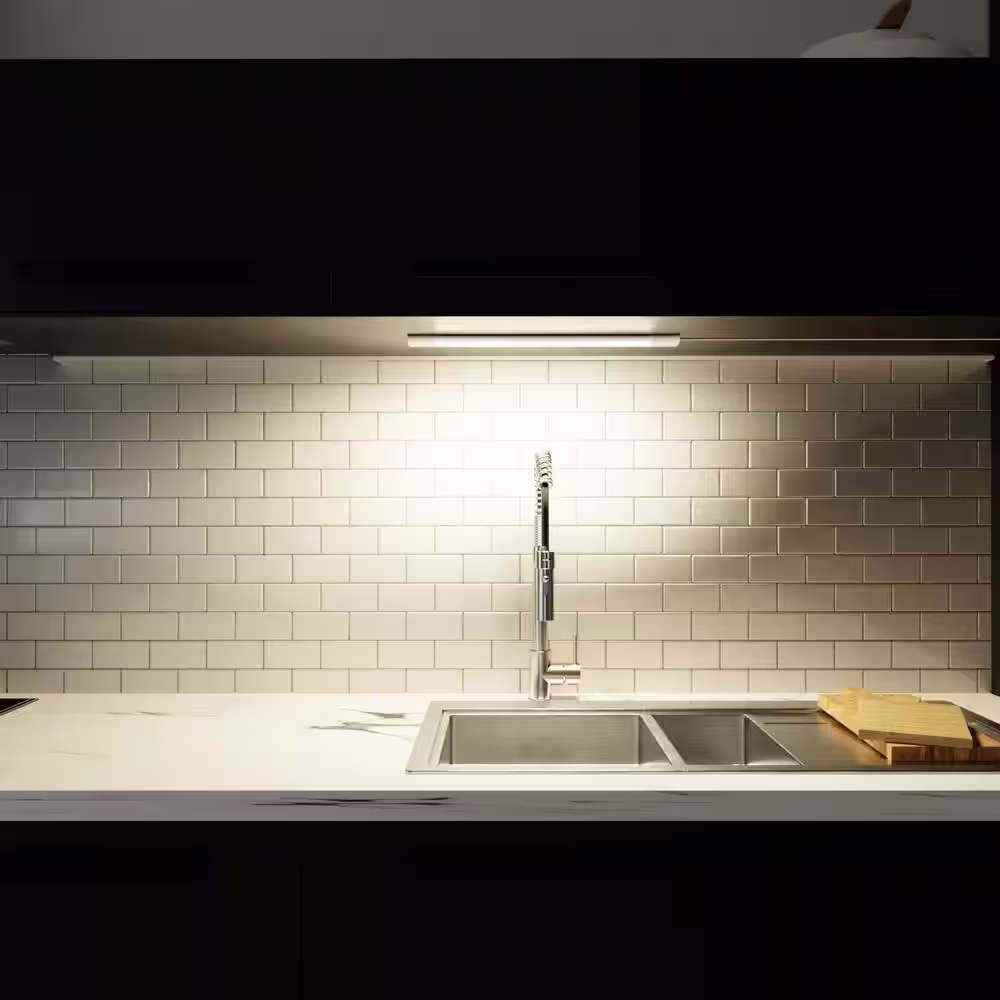 BAZZ Plug-in 18 in. LED Selectable White Under Cabinet Light with Motion Sensor