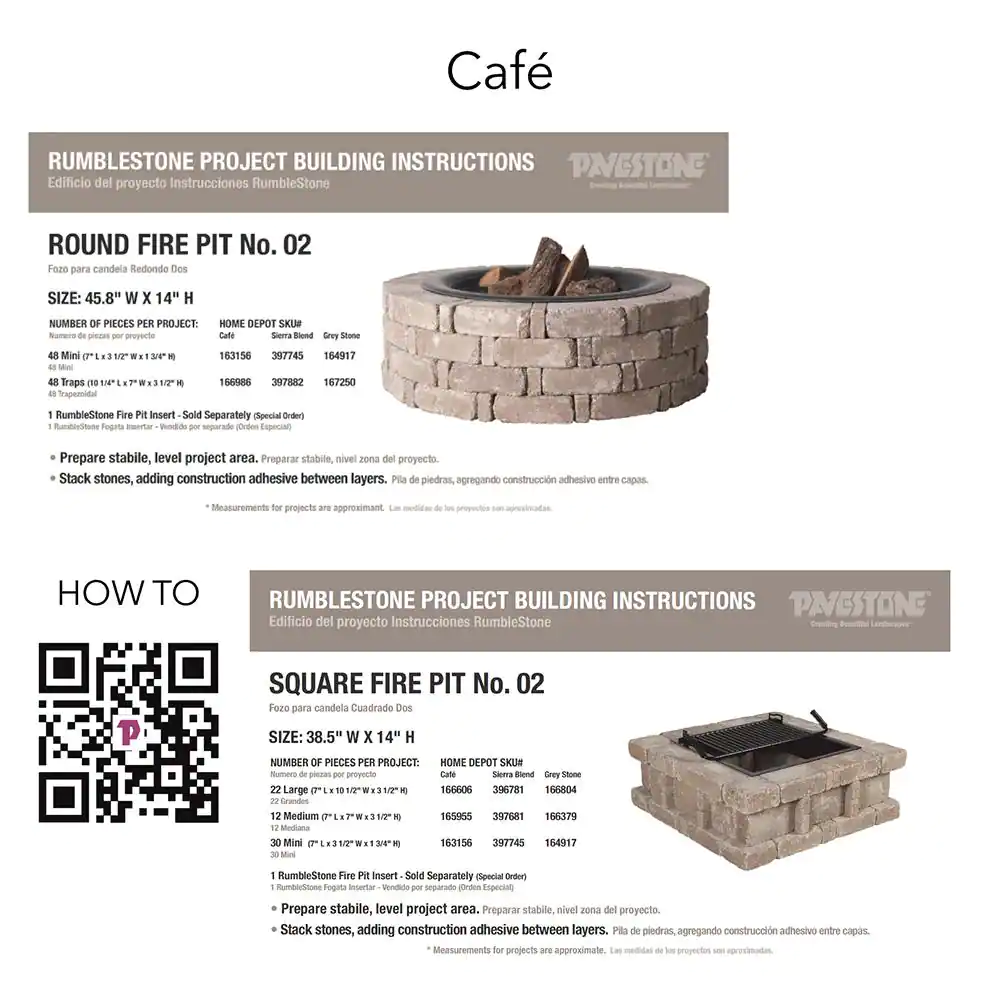 Pavestone RumbleStone 46 in. x 14 in. Round Concrete Fire Pit Kit No. 2 in Sierra Blend with Round Steel Insert