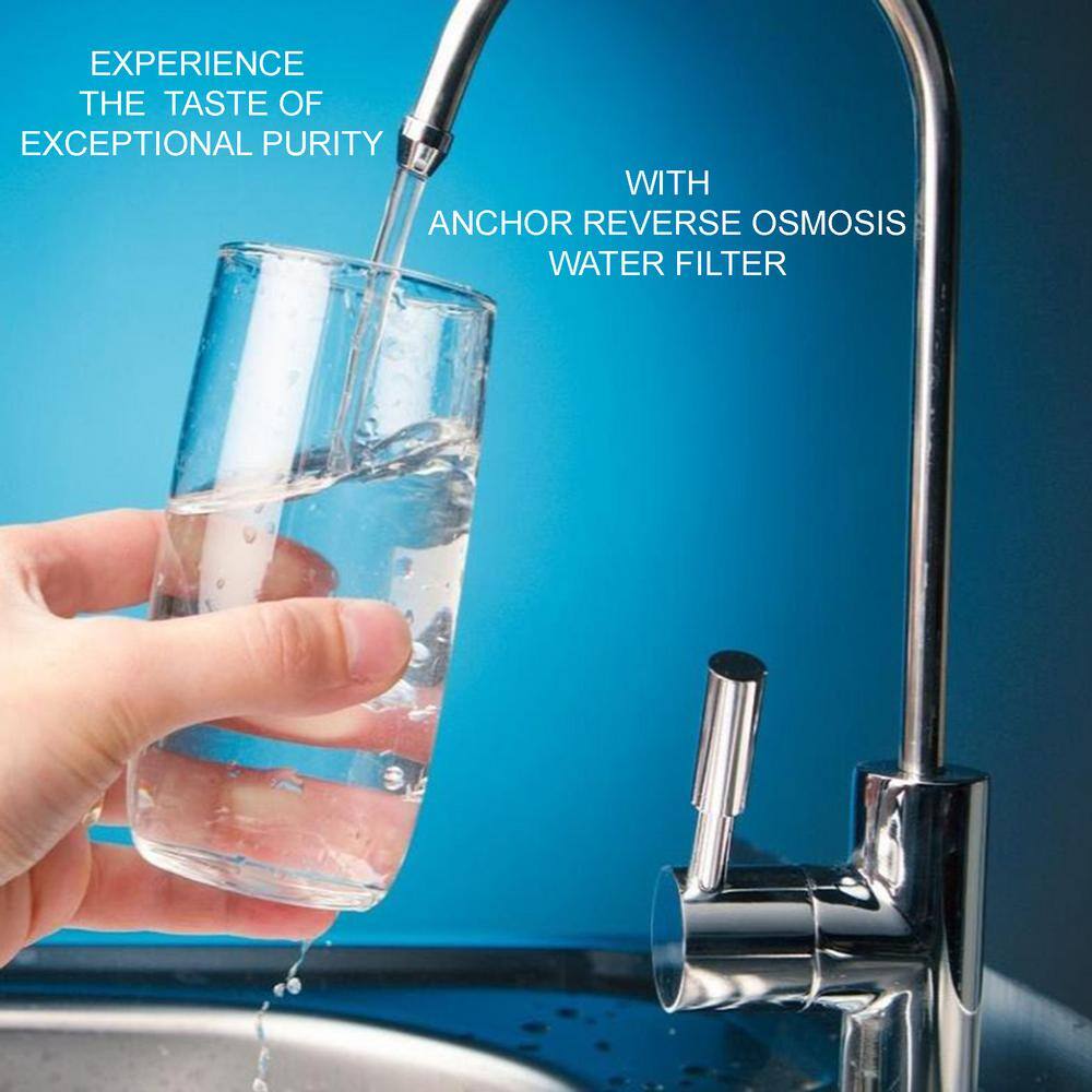 ANCHOR WATER FILTERS Elite Series 5-Stage Reverse Osmosis Water Purification System - Under Sink Water Filter - 100 GPD