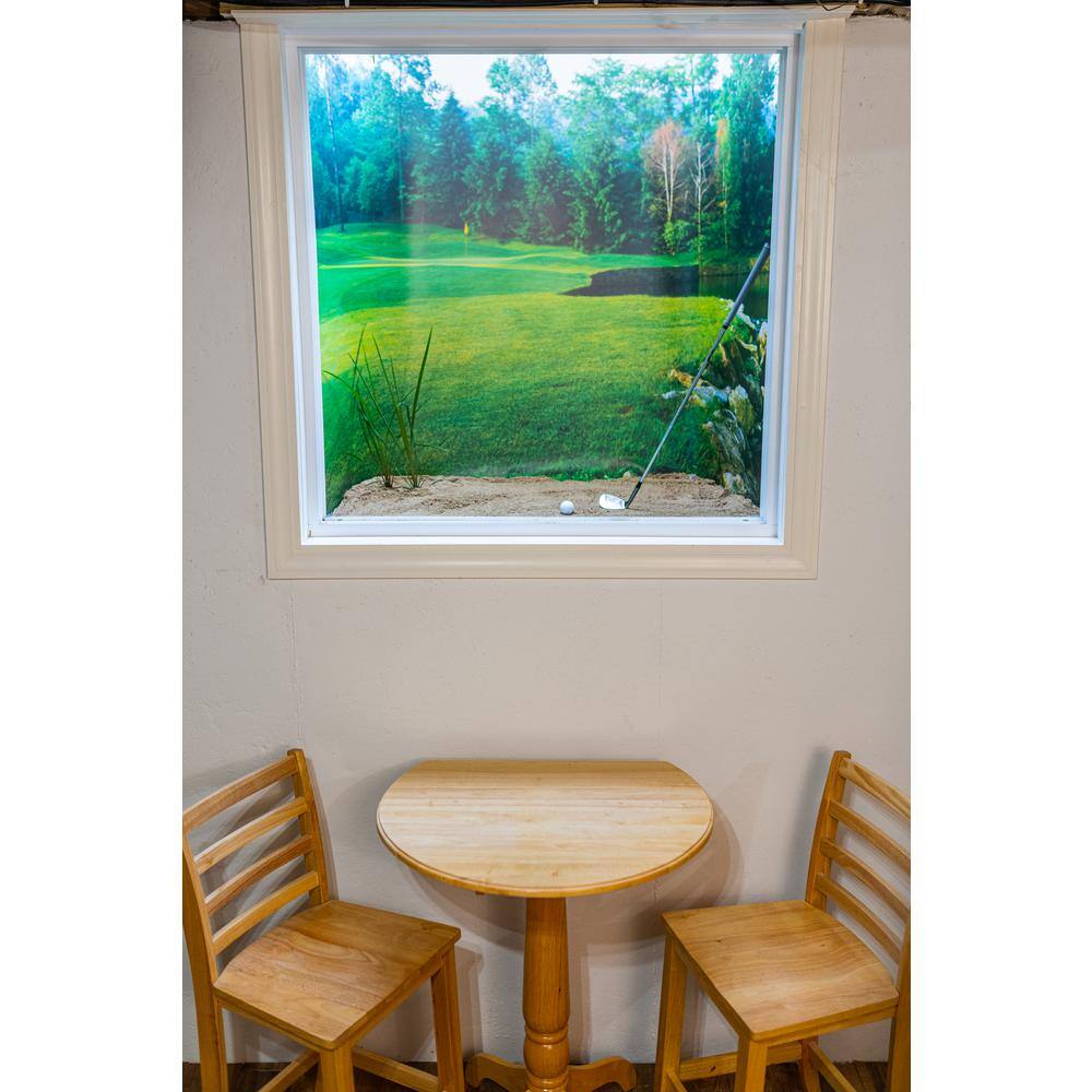 Biggies Waterwheel View - Weather Proof Scene for Window Wells or Wall Mural - 120 in. x 60 in.