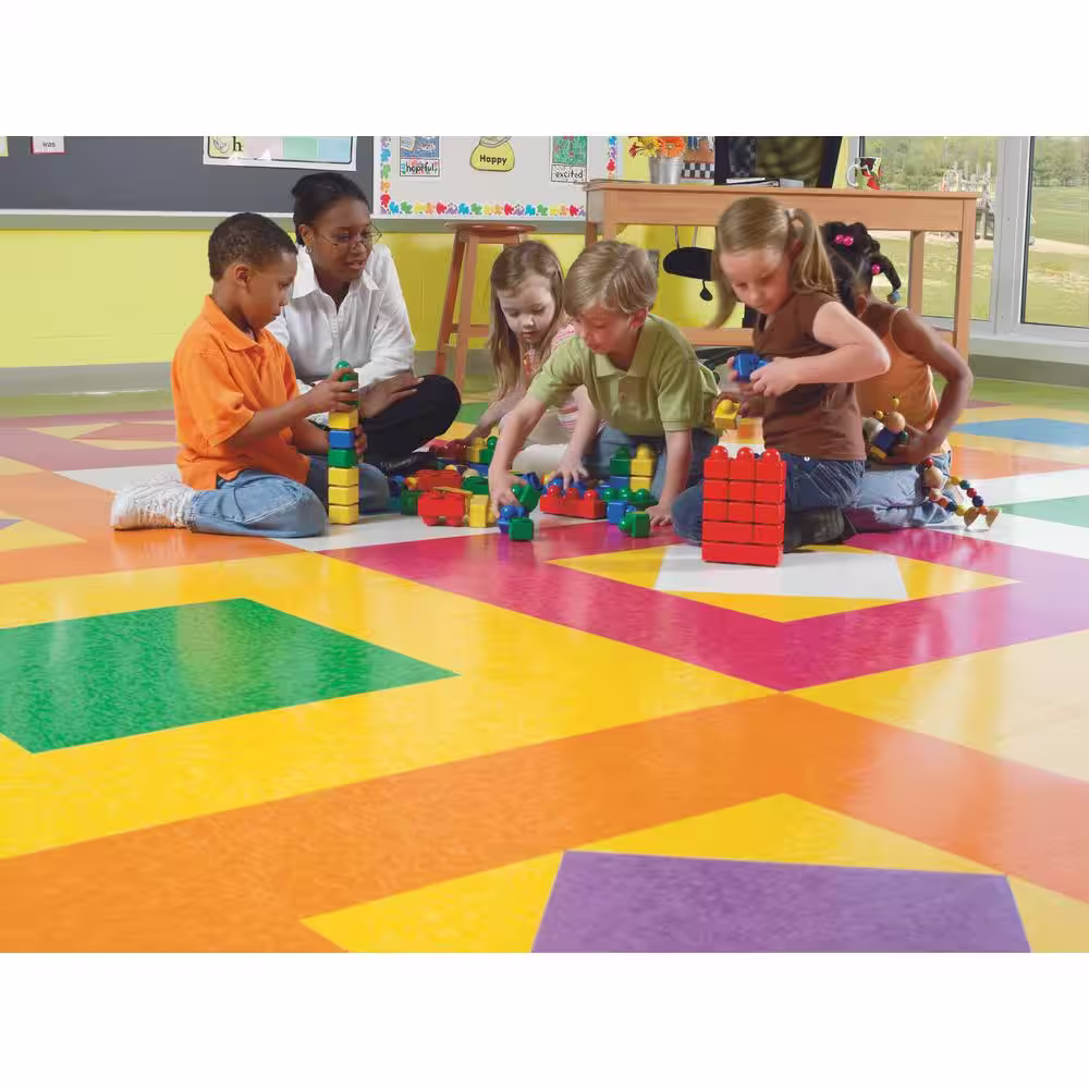 Armstrong Flooring Imperial Texture VCT 12 in. x 12 in. Screamin Pumpkin Standard Excelon Commercial Vinyl Tile (45 sq. ft. / case)