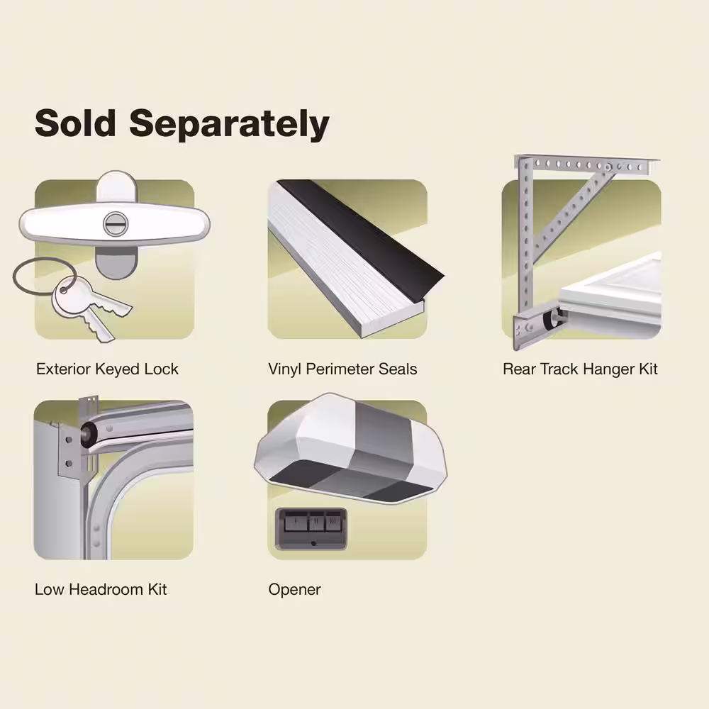 Clopay Coachman 9 ft. x 7 ft. 18.4 R-Value Insulated White Garage Door with Insulated Windows