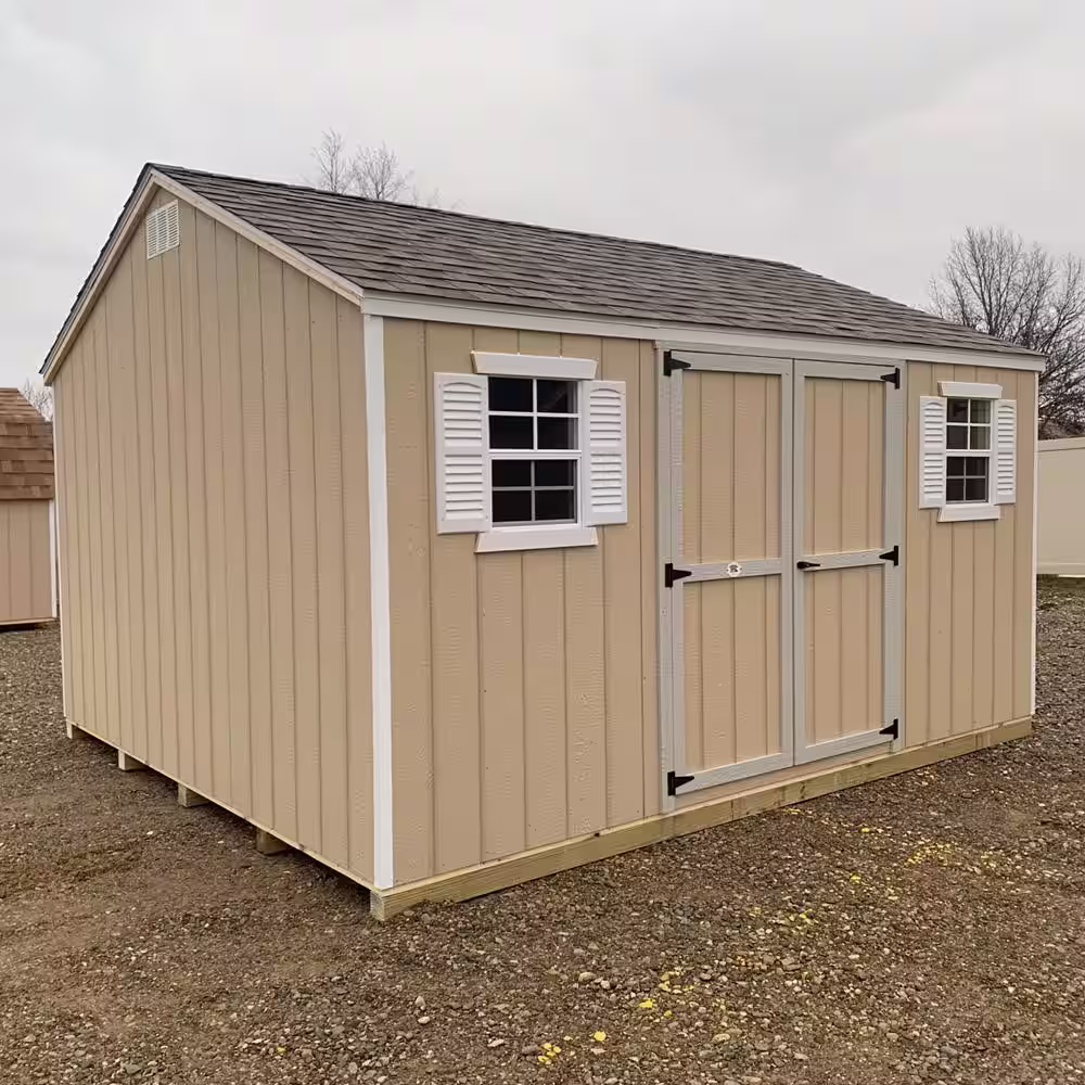 LITTLE COTTAGE CO. Value Workshop 12 ft. x 12 ft. Wood Shed Precut Kit