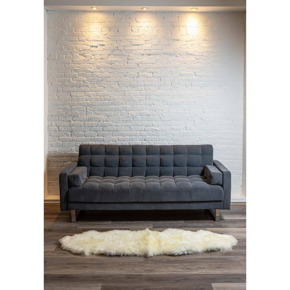 natural New Zealand Natural 2 ft. x 6 ft. Double Sheepskin Runner Rug