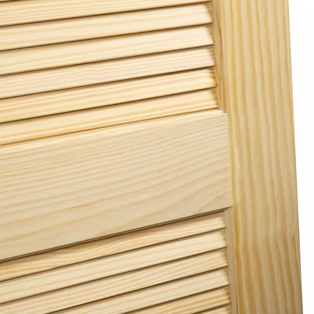 Kimberly Bay 32 in. x 80 in. Louvered Solid Core Unfinished Wood Interior Door Slab