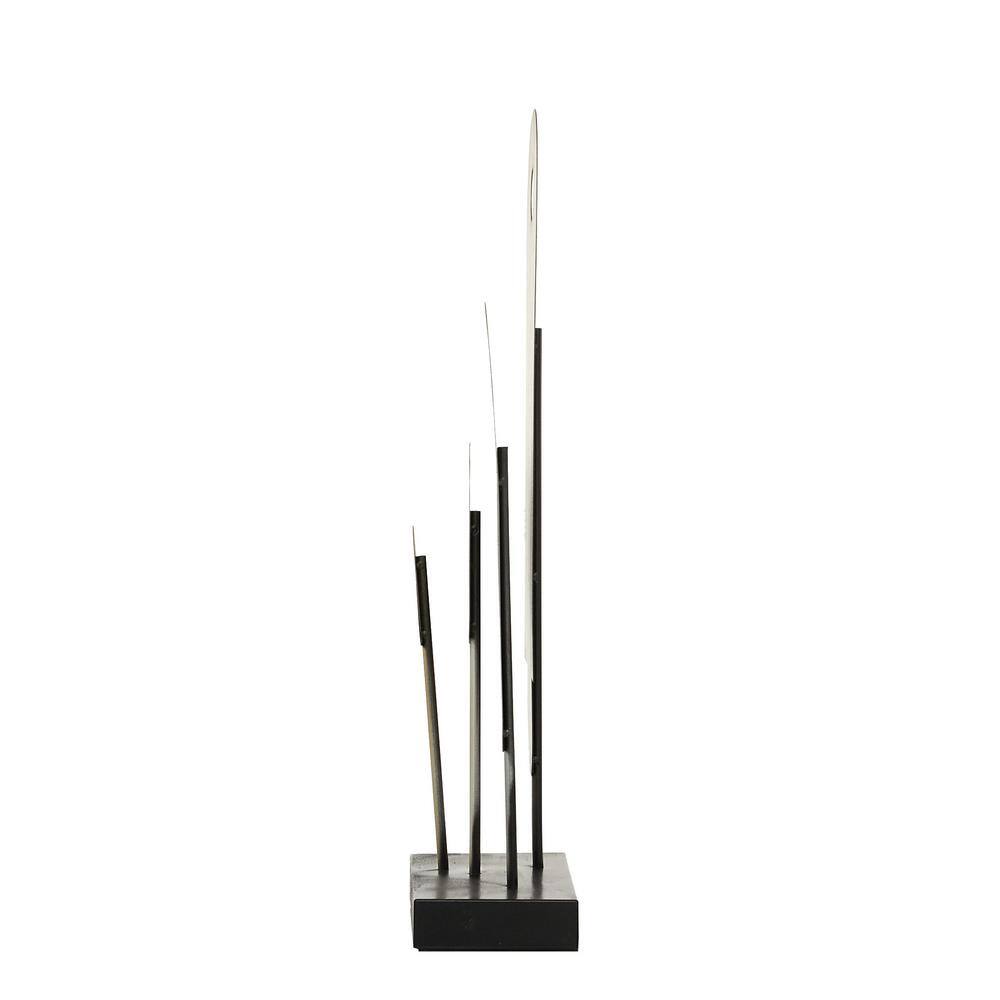 Litton Lane Gold Metal Overlapping Geometric Sculpture