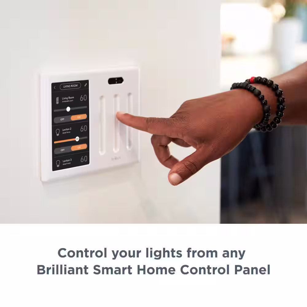 Brilliant Smart Dimmer Switch (Gray) - Alexa, Google Assistant, Hue, LIFX, TP-Link, and more