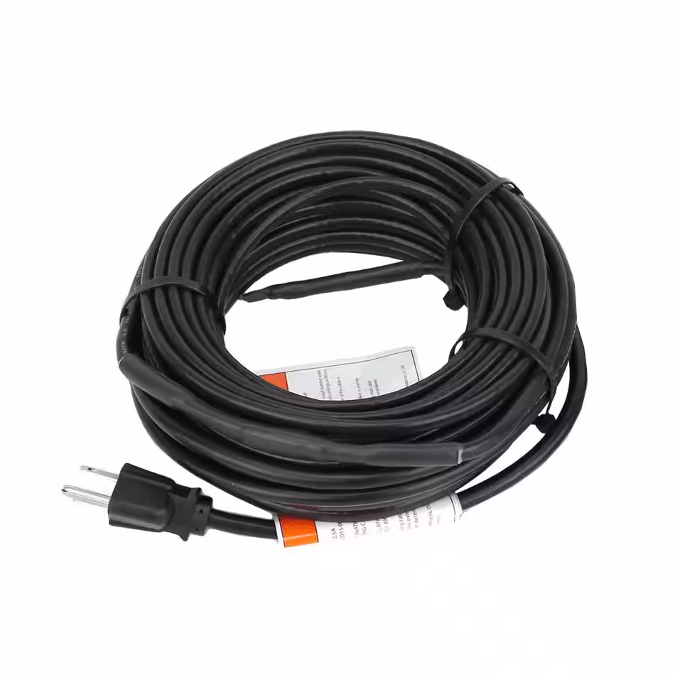 WarmlyYours Ice Shield Roof and Gutter Deicing Cable Kit, Plug-in, 120V (100 Ft)