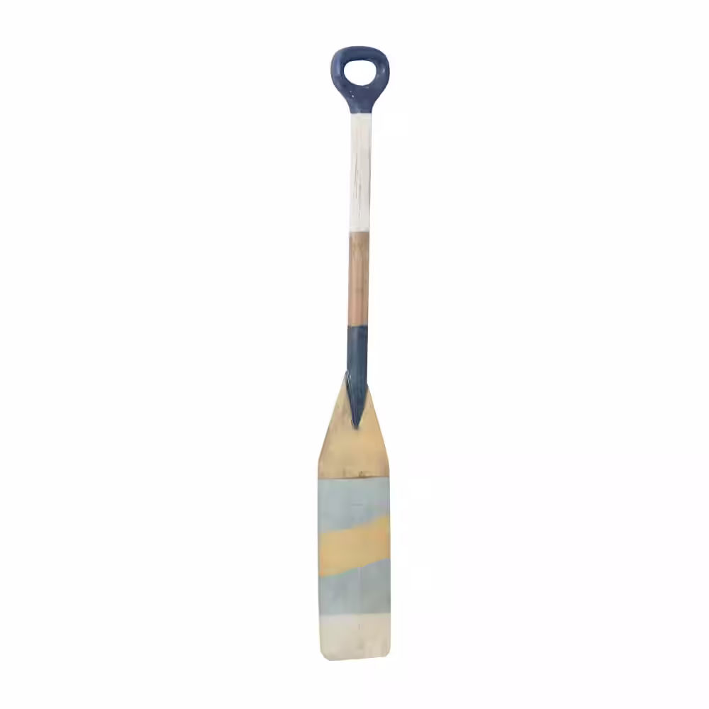 Litton Lane Wood Multi Colored Novelty Canoe Oar Paddle Wall Decor with Arrow and Stripe Patterns