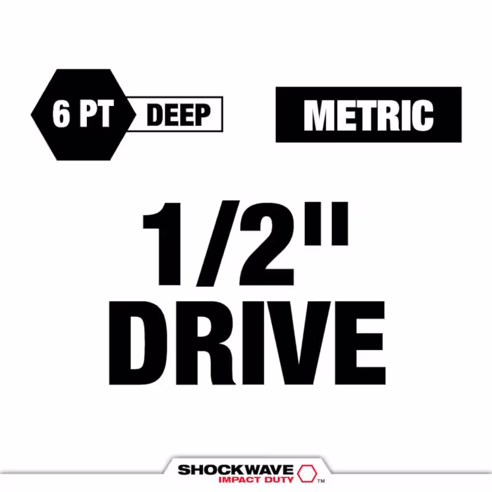 Milwaukee SHOCKWAVE 1/2 in. Drive 17 mm. Lug Nut Impact Socket (1-Pack)