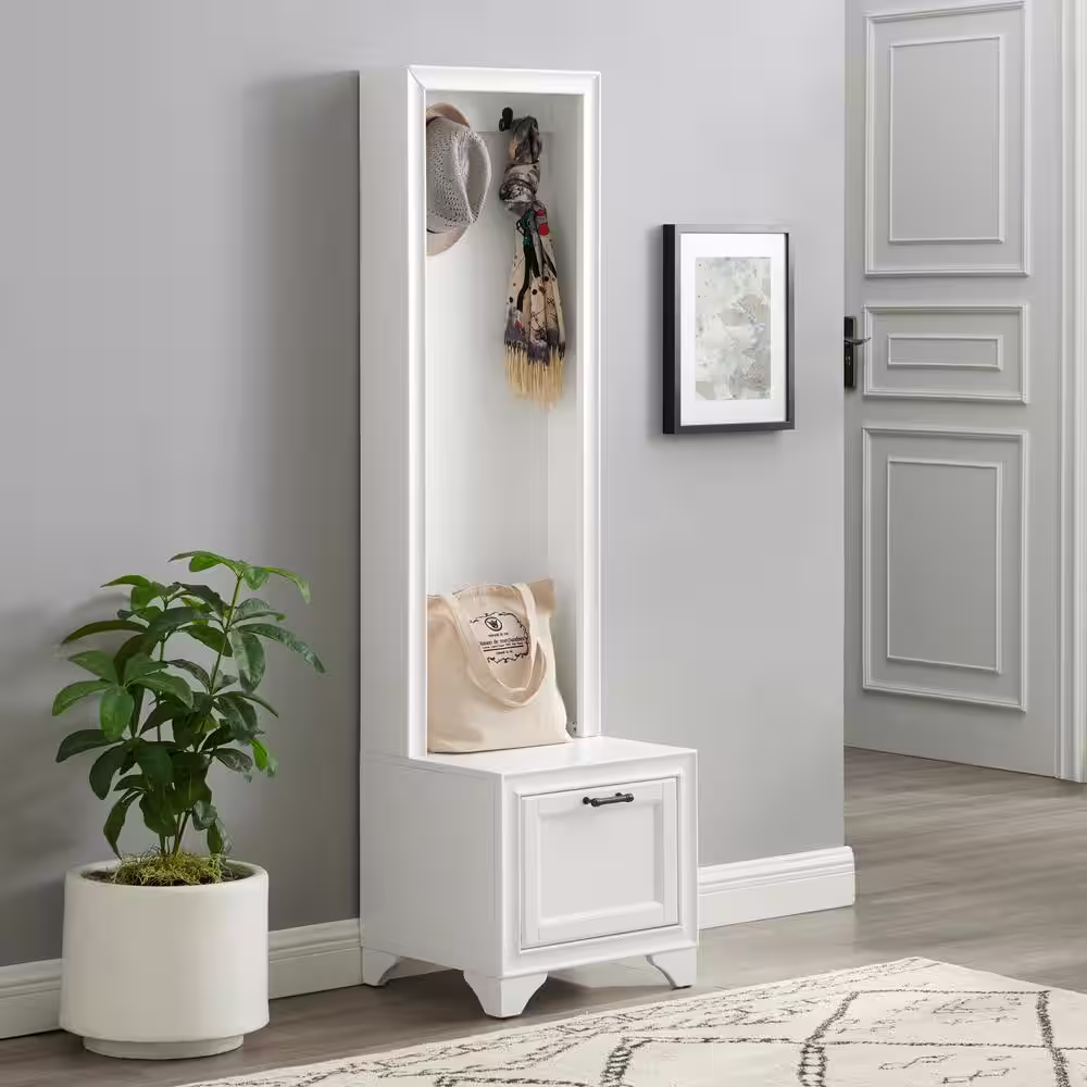 CROSLEY FURNITURE Tara White Hall Tree