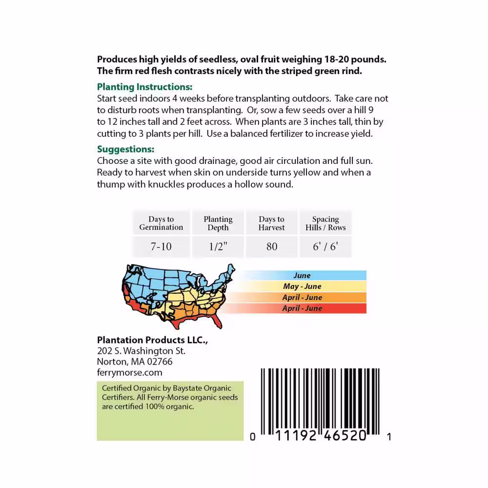 Ferry-Morse Watermelon Triple Crown Hybrid Seeds