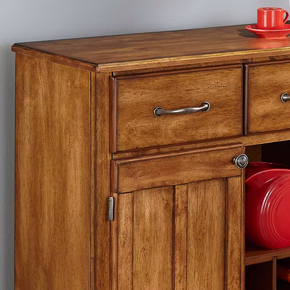 HOMESTYLES Cottage Oak Buffet with Wine Storage