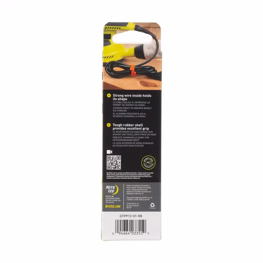 Nite Ize 12 in. Gear Tie Propack in Black (12-Pack)
