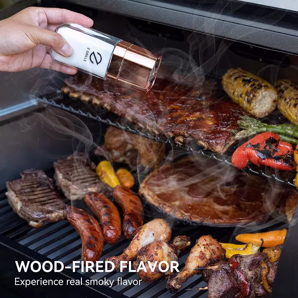 Z GRILLS 590 sq. in. Wood Pellet Grill and Smoker PID, Stainless Steel