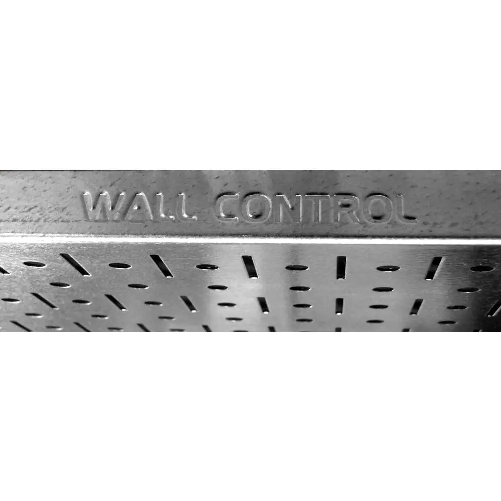 Wall Control 32 in. x 48 in. Shiny Metallic Galvanized Steel Pegboard Basic Tool Organizer Kit with Black Accessories