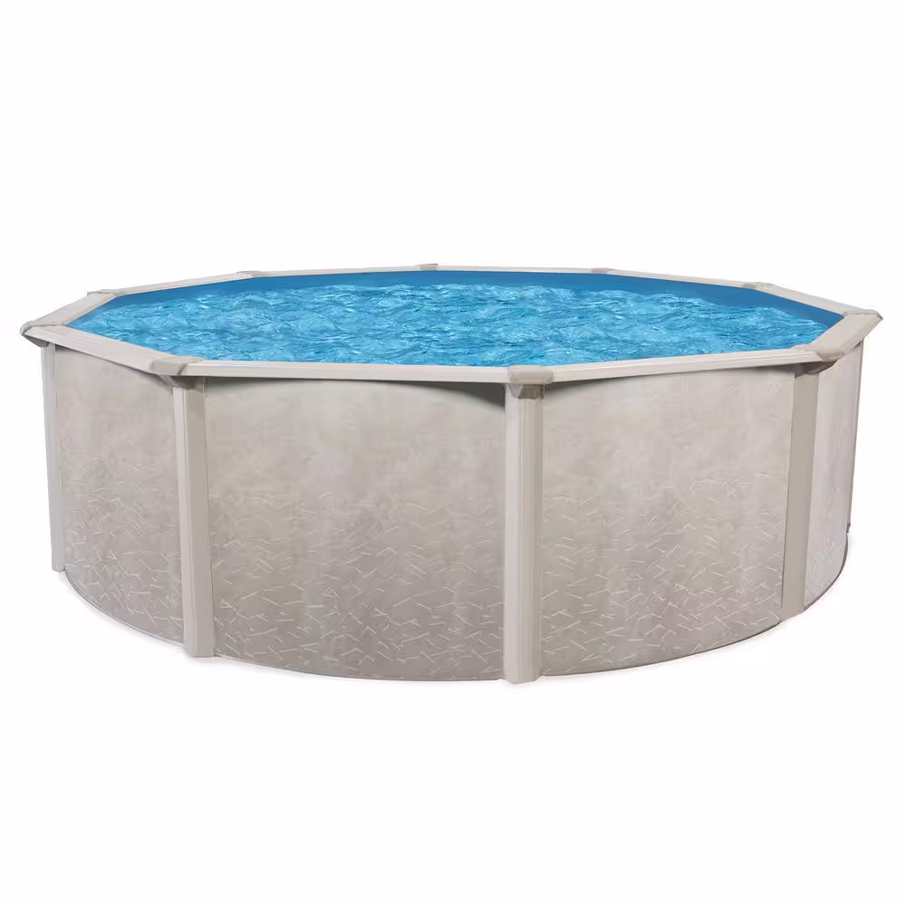 AQUARIAN Phoenix 21 ft. x 52 in. Round Above Ground Pool Sand Filter Pump Ladder Liner Skimmer