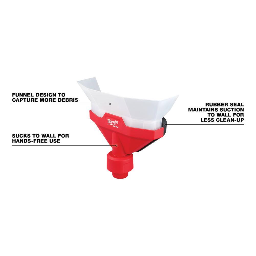 Milwaukee Air-Tip 1-1/4 in. to 2-1/2 in. Dust Collector, Crevice Tool and Utility Nozzle Kit Wet/Dry Vacuum Attachments (3-Piece)