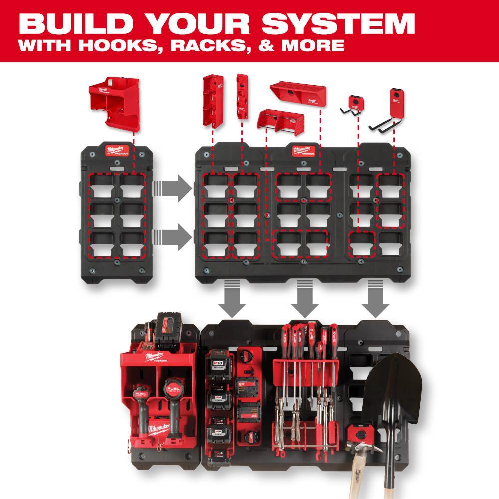 Milwaukee Packout Roll Holder with Packout Large Wall Plate