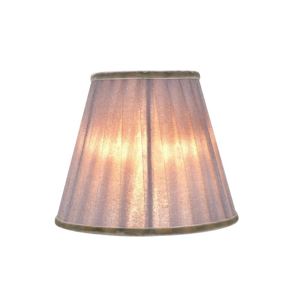 Aspen Creative Corporation 5 in. x 4-1/4 in. Dark Grey Pleated Empire Lamp Shade (6-Pack)