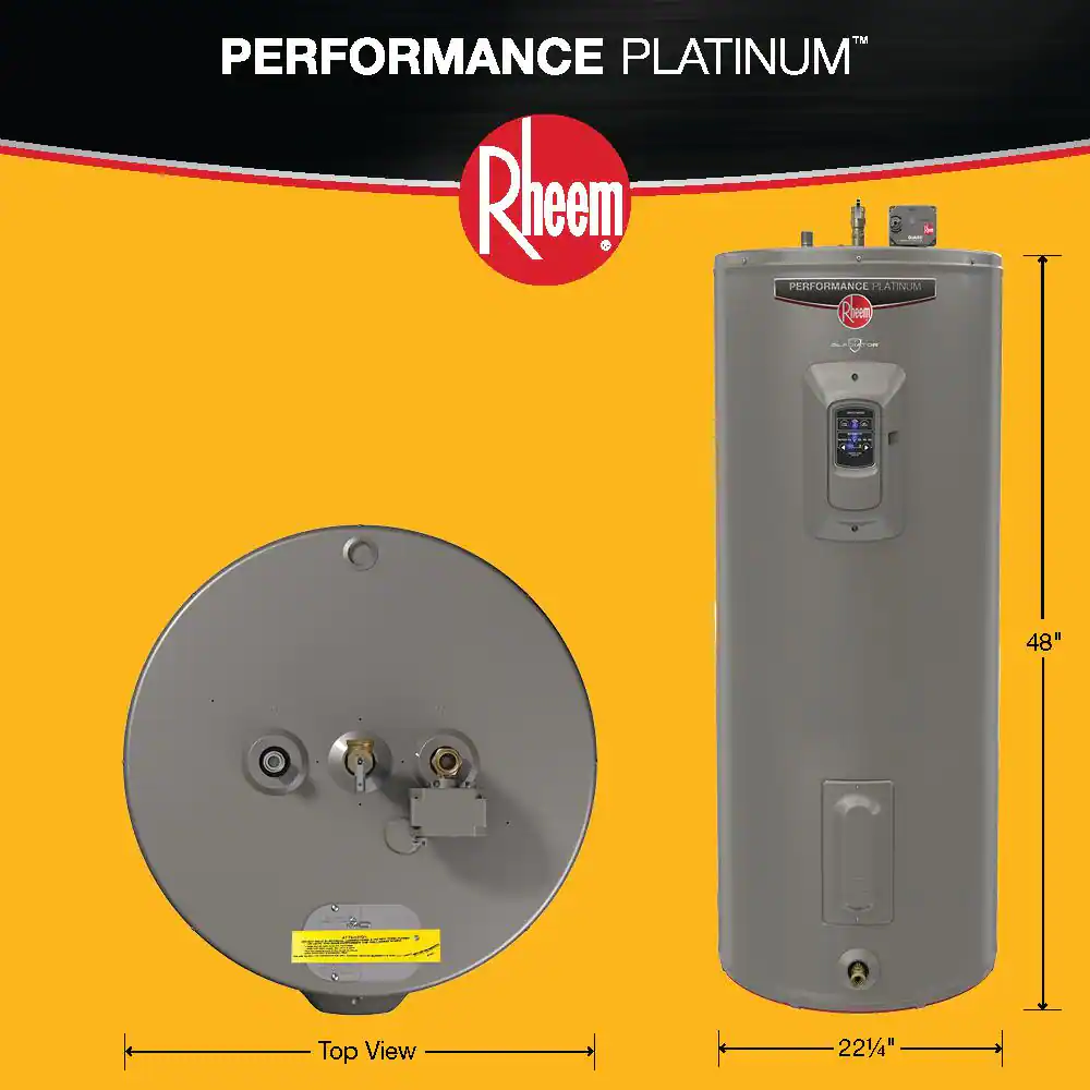 Rheem Gladiator 50 Gal. Medium 12 Year 5500/5500-Watt Smart Electric Water Heater with Leak Detection and Auto Shutoff