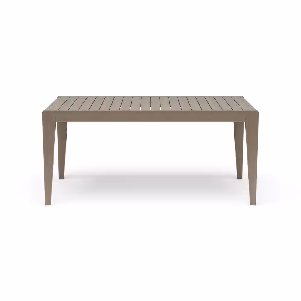 HOMESTYLES Sustain Gray 7-Piece Wood Rectangle Outdoor Dining Set with 6 Arm Chairs with Gray Cushions