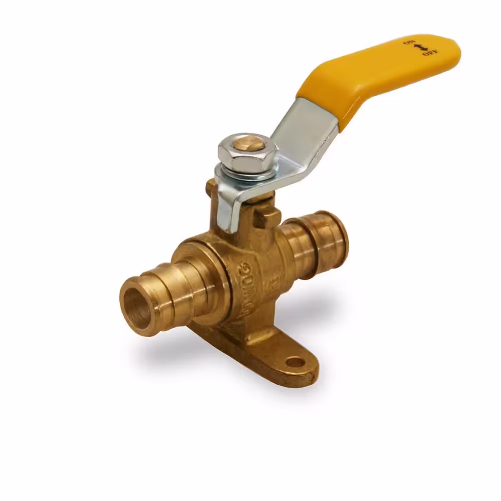 The Plumber's Choice Heavy Duty Brass Full Port Drop Ear PEX Ball Valve with 3/4 in. Expansion PEX Connection (10-Pack)