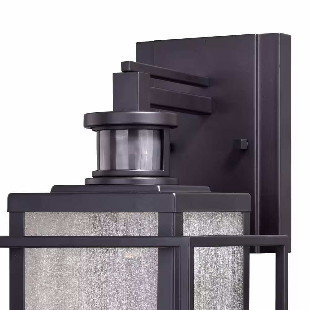 VAXCEL Hyde Bronze Motion Sensor Dusk to Dawn Outdoor Mission Wall Light