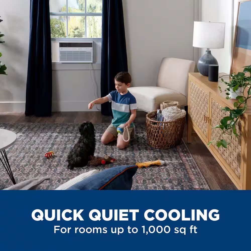 GE 18,300/17,800 BTU 230/208-Volt Window Air Conditioner for 1000 sq ft Rooms with WiFi and Remote in White, ENERGY STAR