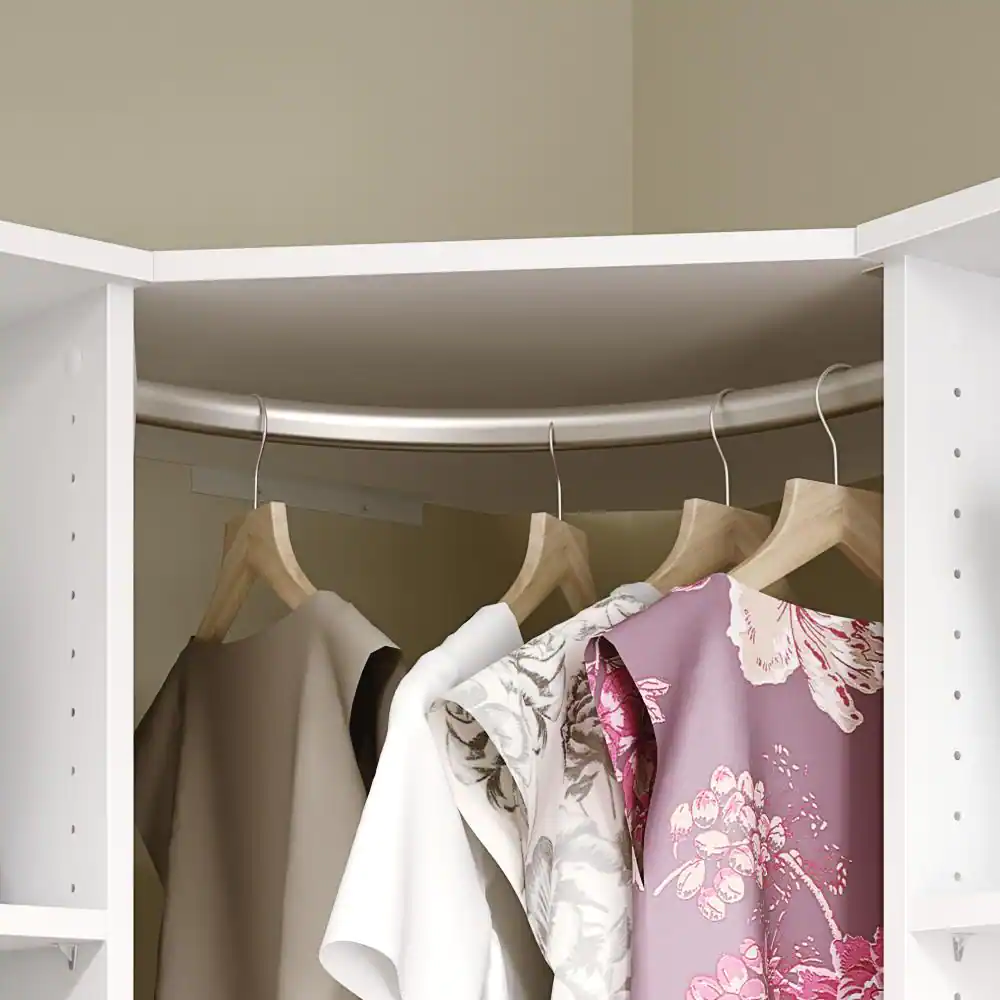 ClosetMaid Style+ 18 in. Satin Nickel Corner Closet Rod