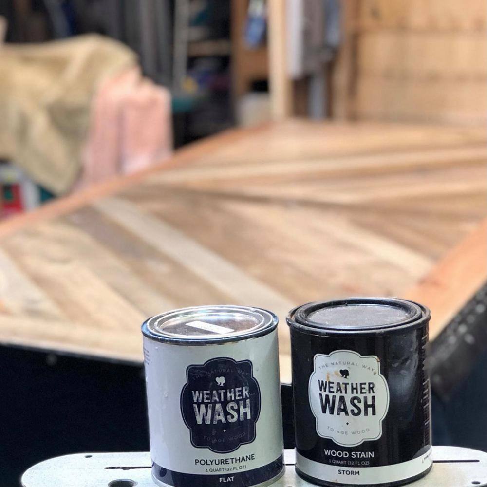 None 1 gal. Weatherwash Flat Water-Based Clear Interior Polyurethane